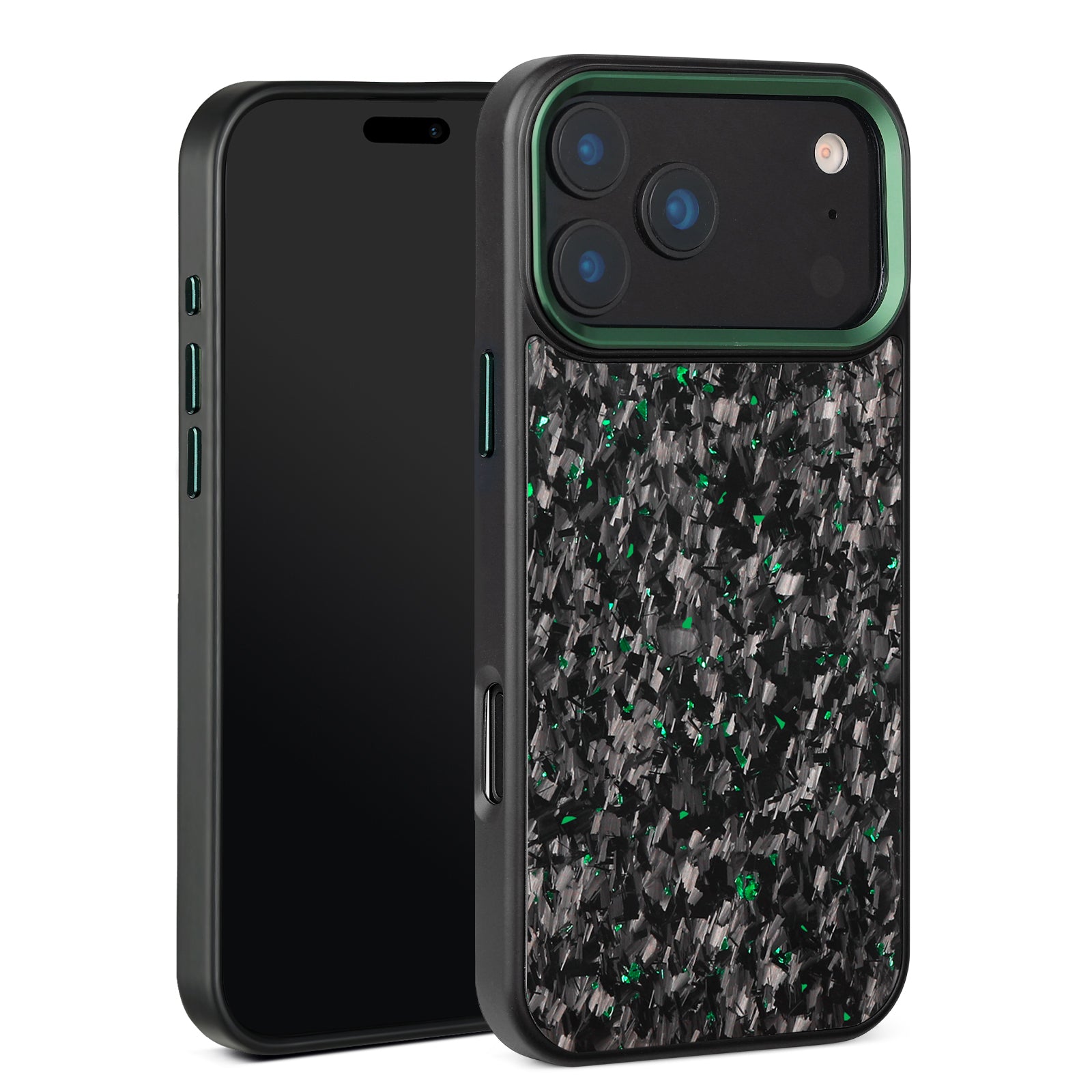 (Updated Metal lens /Frame) Real Small Forged Carbon Fiber Magsafe Case for iPhone 17 16 15 14 13 12 Pro Max