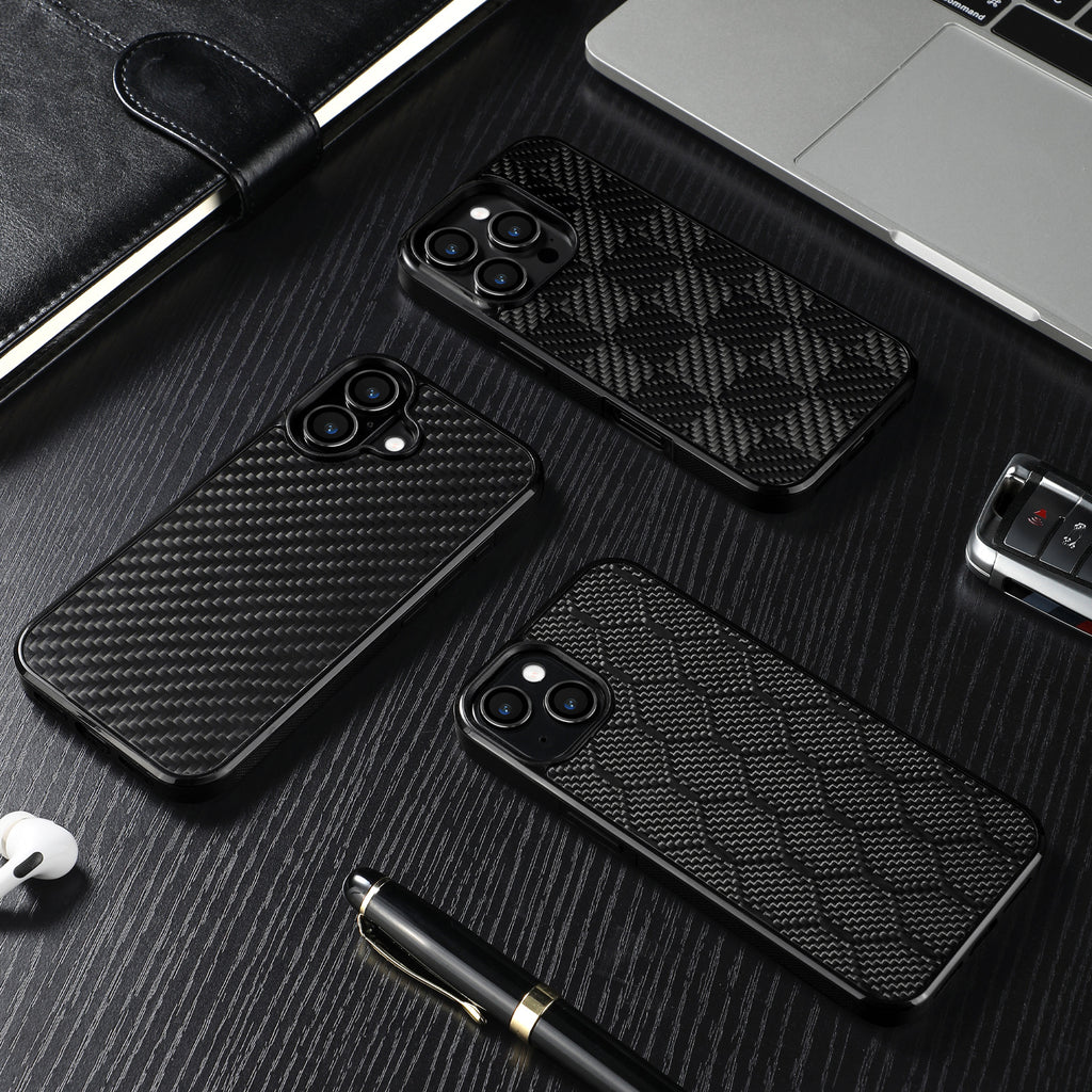Real Carbon Fiber Magsafe Case for iPhone 17 16 15 14 13 12 11 Pro Max