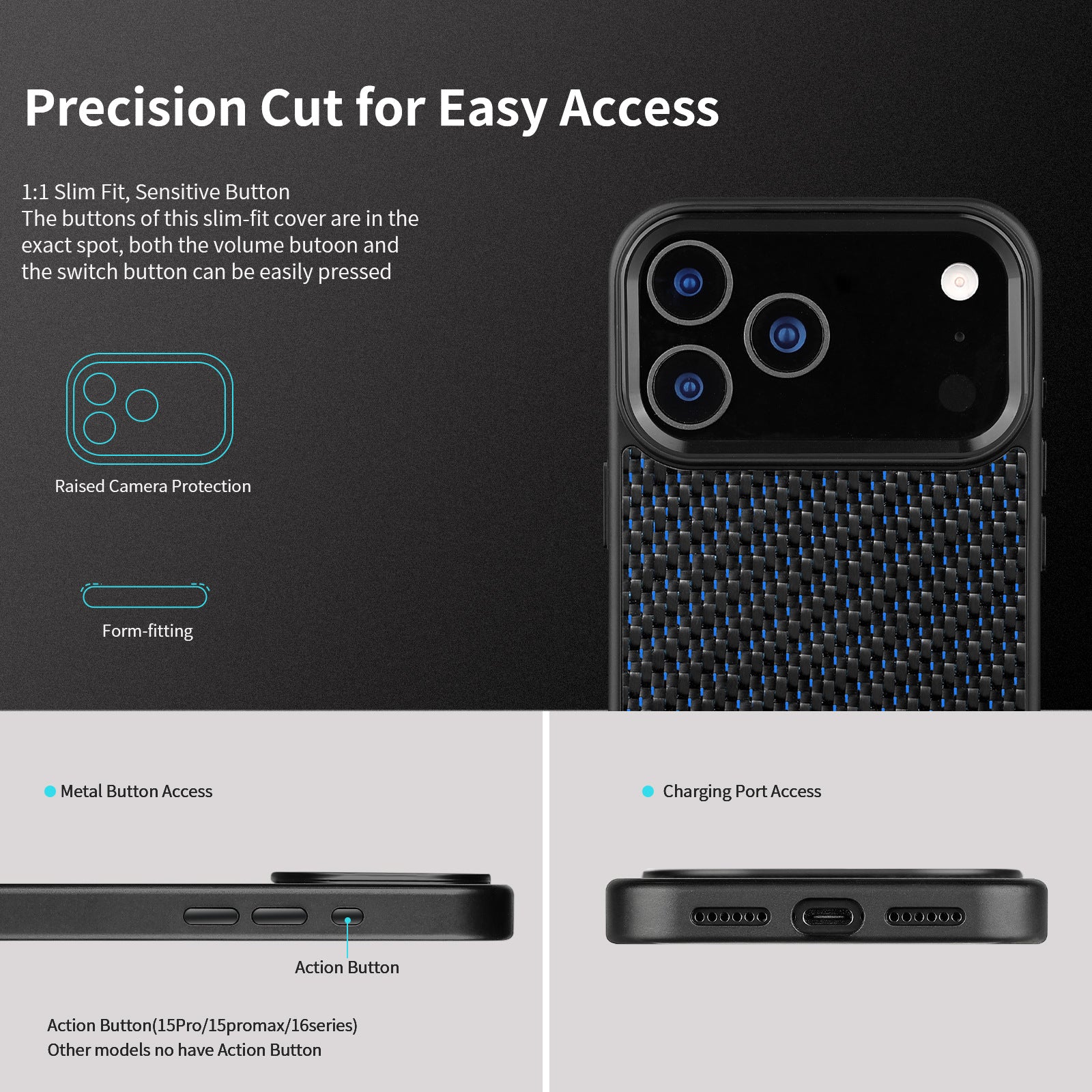 Real Woven Carbon Fiber Magsafe Case for iPhone 17 16 15 14 13 12 Pro Max