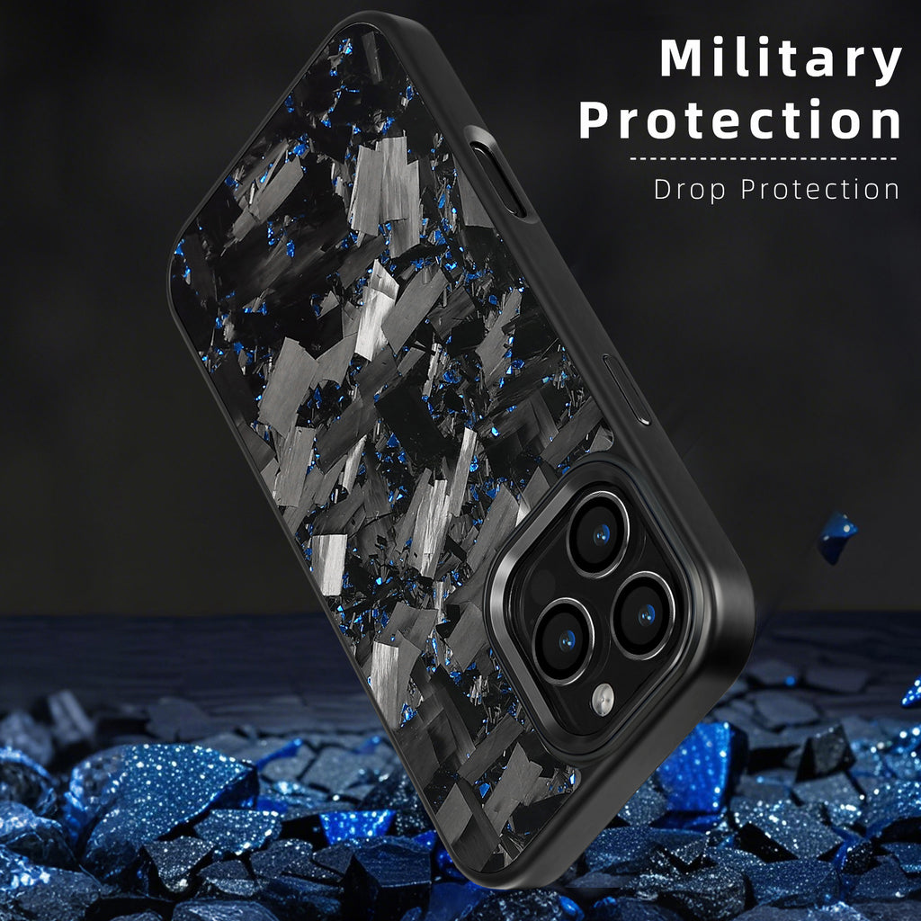 (Updated Metal lens /Frame) Real Big Forged Carbon Fiber Magsafe Case for iPhone 17 16 15 14 13 12 Pro Max