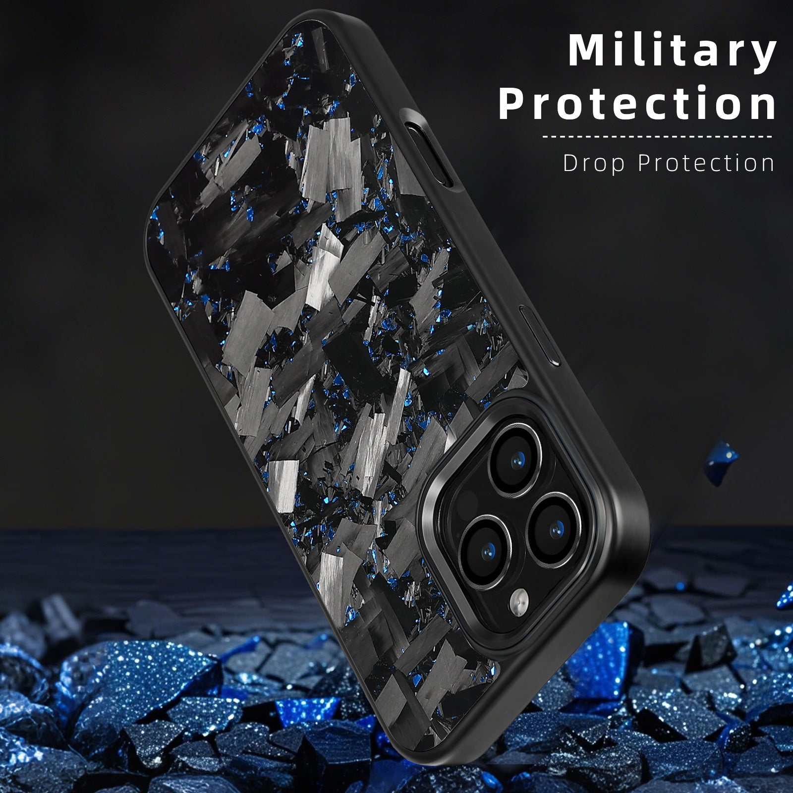 (Updated Metal lens /Frame) Real Big Forged Carbon Fiber Magsafe Case for iPhone 17 16 15 14 13 12 Pro Max