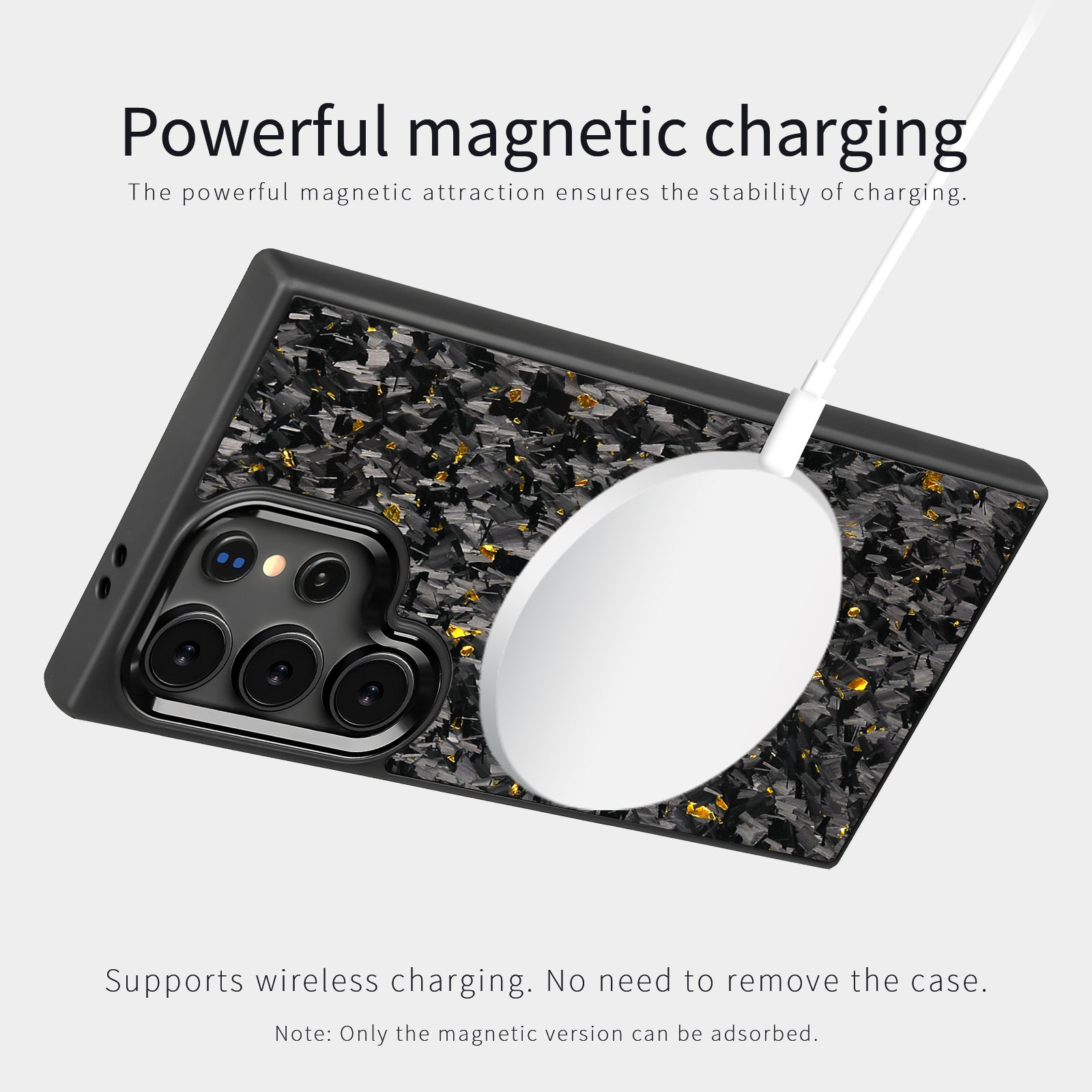 (Updated Metal lens /Frame) Real Small Forged Carbon Fiber Magsafe Case for Samsung Galaxy S26 S25 S24 S23 Ultra