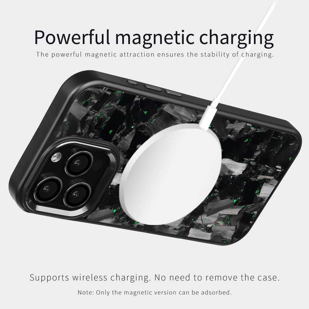 (Updated Metal lens /Frame) Real Big Forged Carbon Fiber Magsafe Case for iPhone 17 16 15 14 13 12 Pro Max