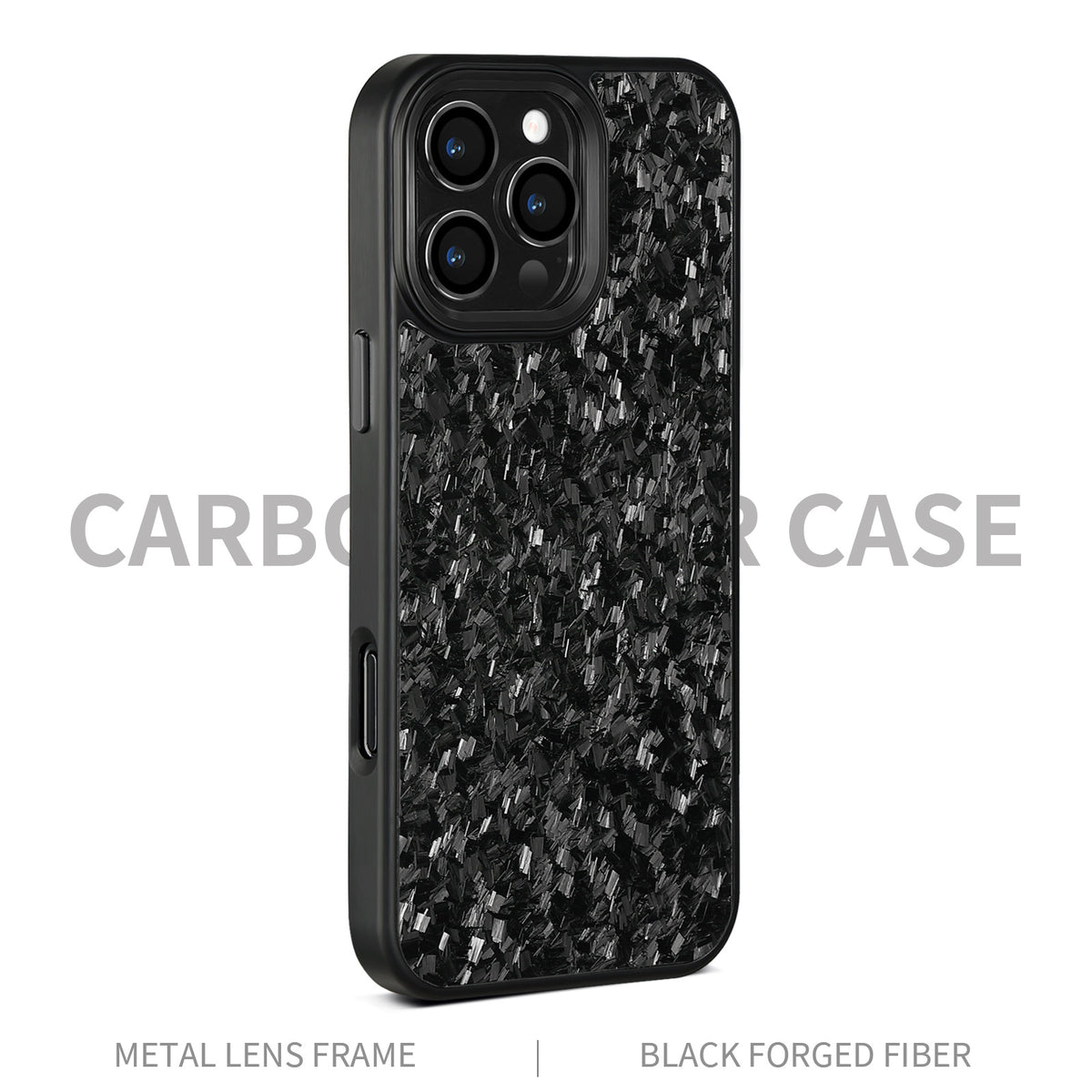 (Updated Metal lens /Frame) Real Small Forged Carbon Fiber Magsafe Case for iPhone 17 16 15 14 13 12 Pro Max