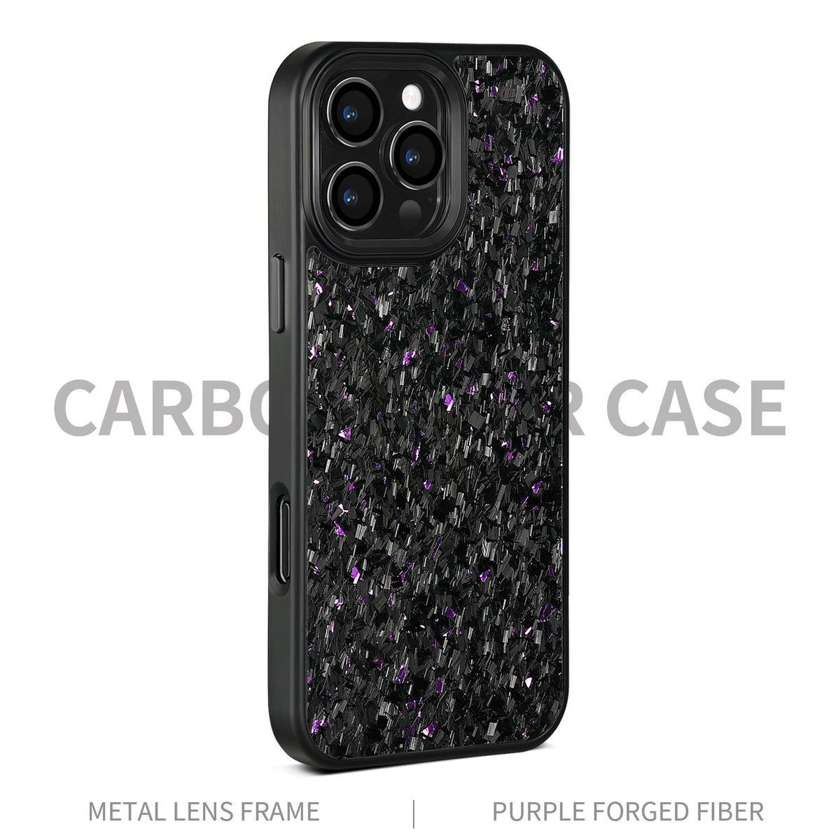 (Updated Metal lens /Frame) Real Small Forged Carbon Fiber Magsafe Case for iPhone 17 16 15 14 13 12 Pro Max