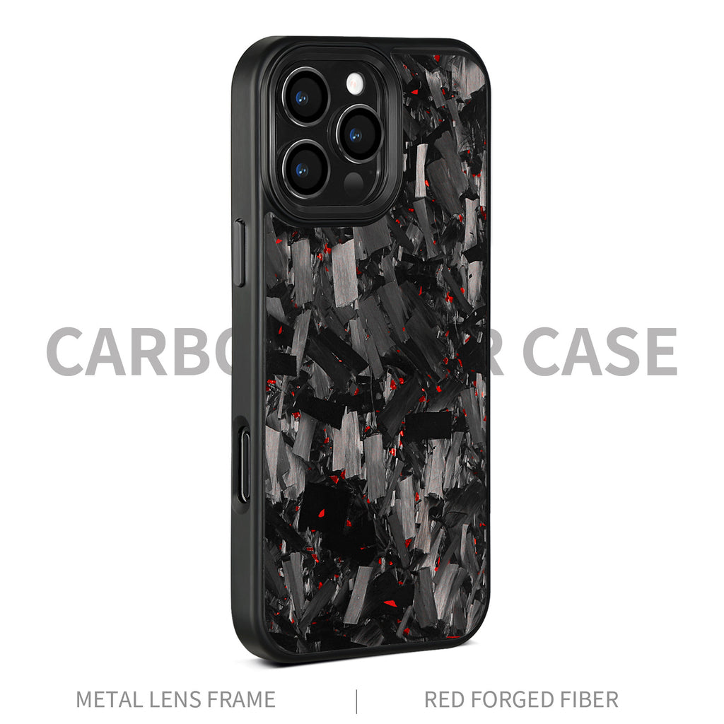 (Updated Metal lens /Frame) Real Big Forged Carbon Fiber Magsafe Case for iPhone 17 16 15 14 13 12 Pro Max