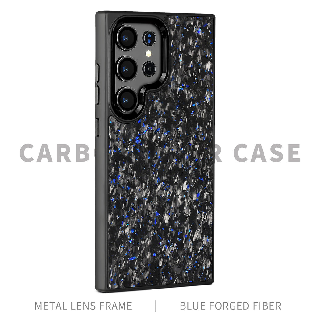 (Updated Metal lens /Frame) Real Small Forged Carbon Fiber Magsafe Case for Samsung Galaxy S26 S25 S24 S23 Ultra