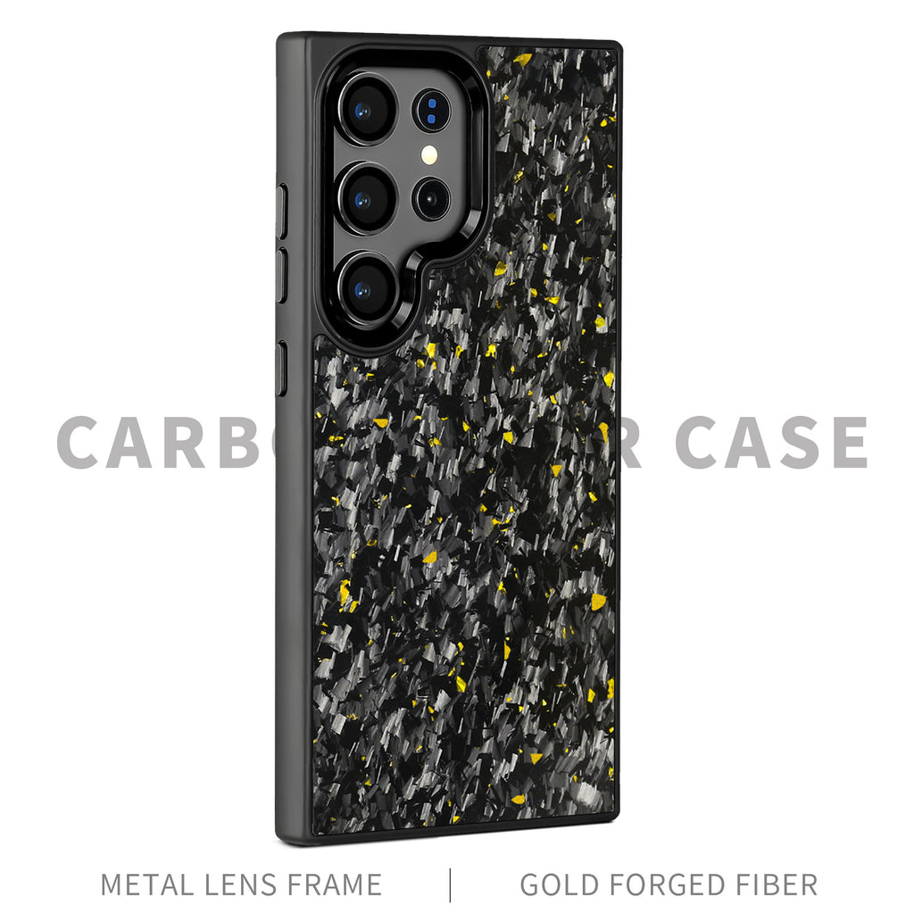 (Updated Metal lens /Frame) Real Small Forged Carbon Fiber Magsafe Case for Samsung Galaxy S26 S25 S24 S23 Ultra