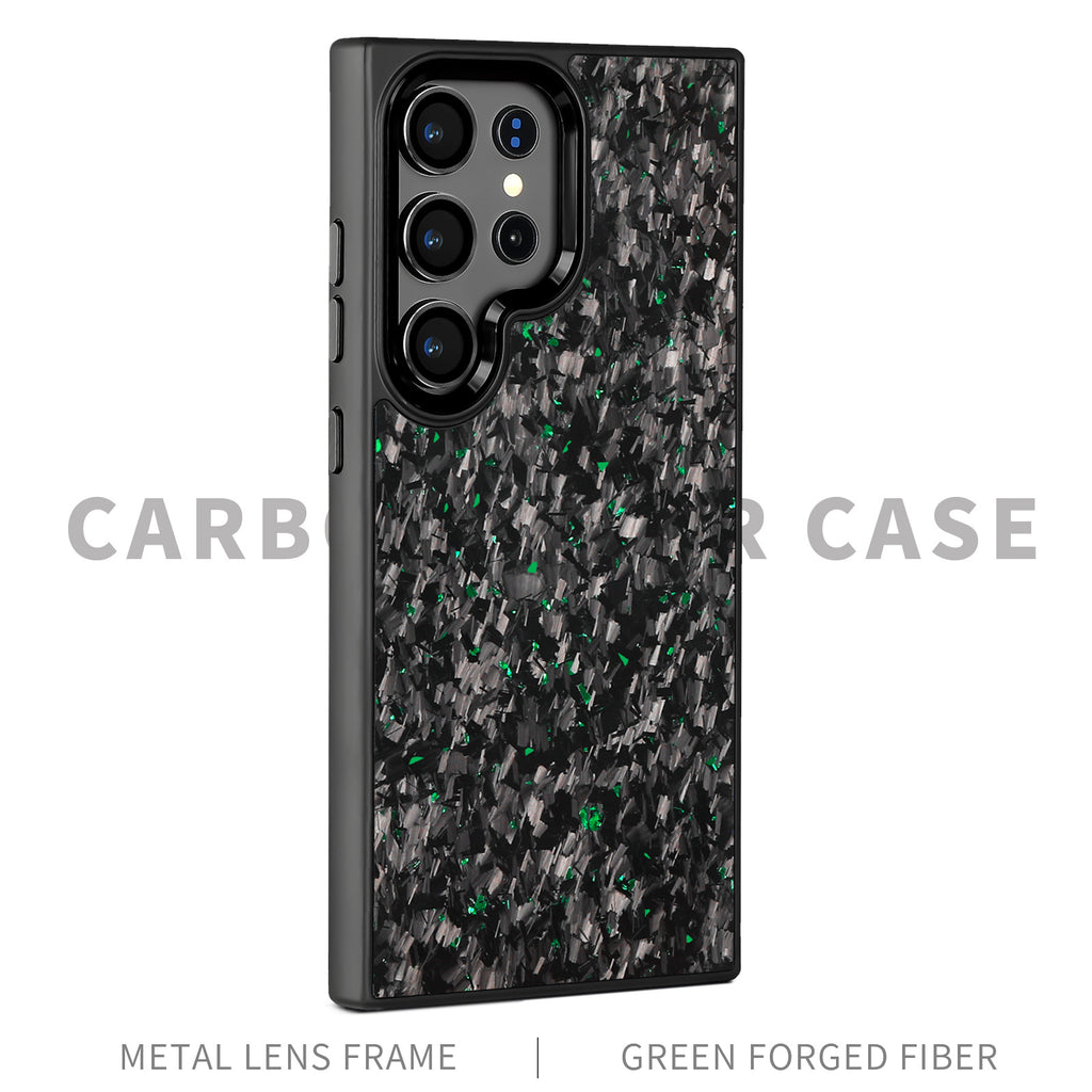(Updated Metal lens /Frame) Real Small Forged Carbon Fiber Magsafe Case for Samsung Galaxy S26 S25 S24 S23 Ultra