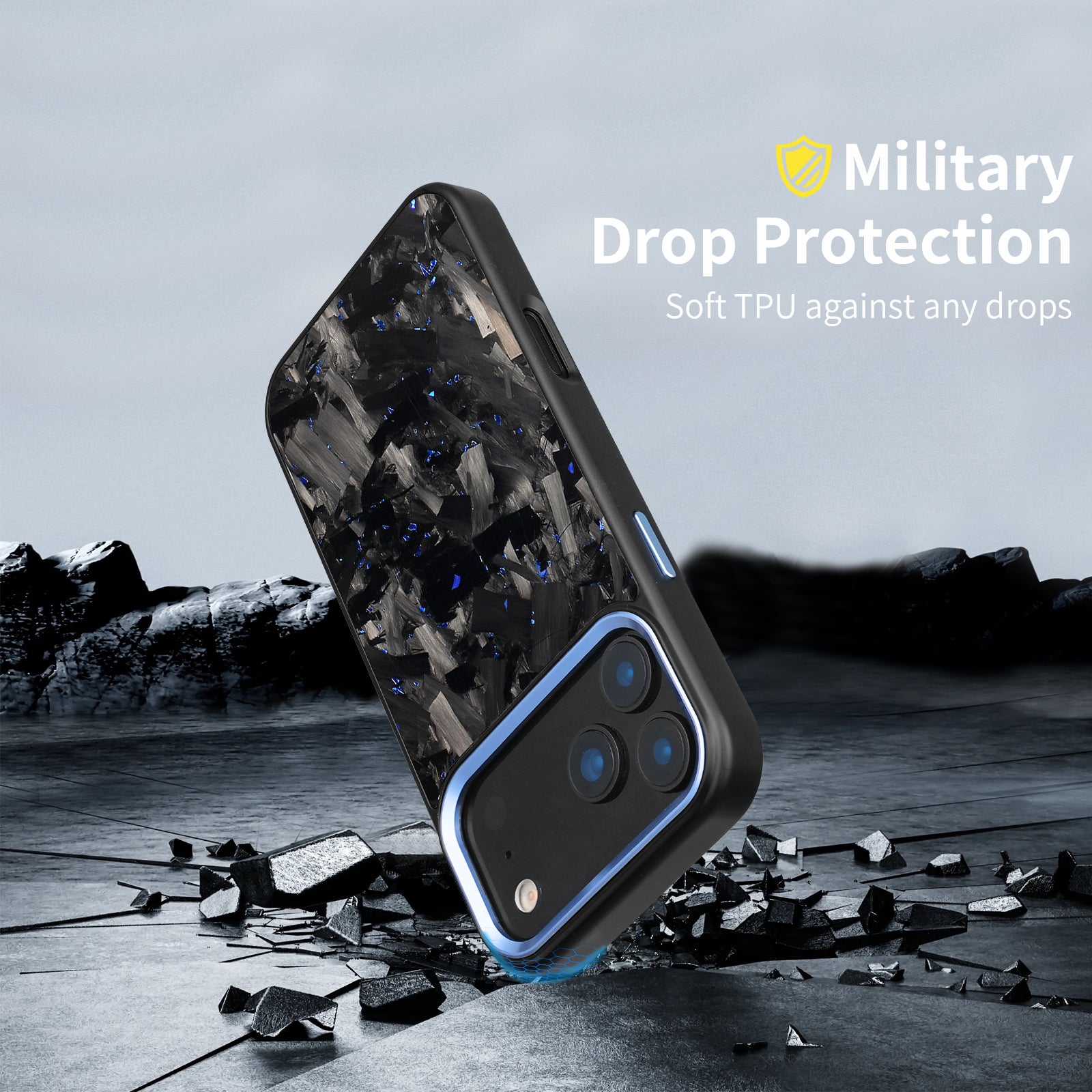 Real Big Forged Carbon Fiber Magsafe Case for iPhone 17 16 15 14 13 12 Pro Max