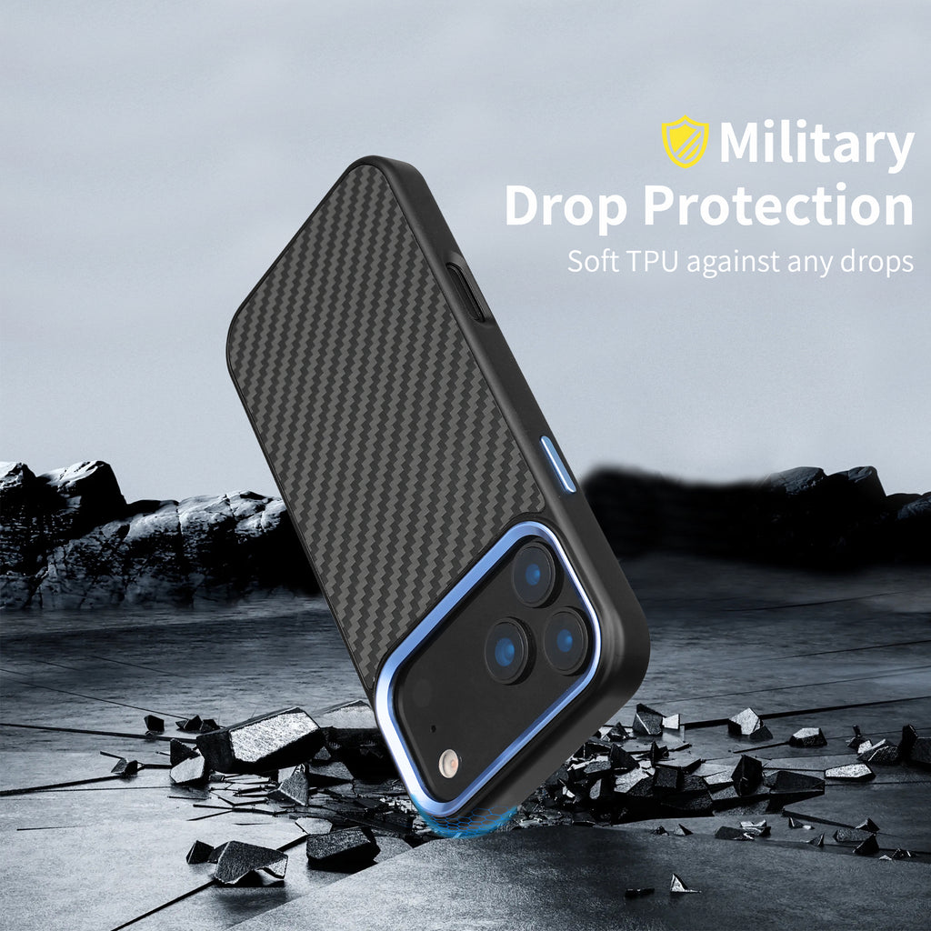 Real Aramid Kevlar Fiber Magsafe Case for iPhone 17 16 15 14 13 12 Pro Max