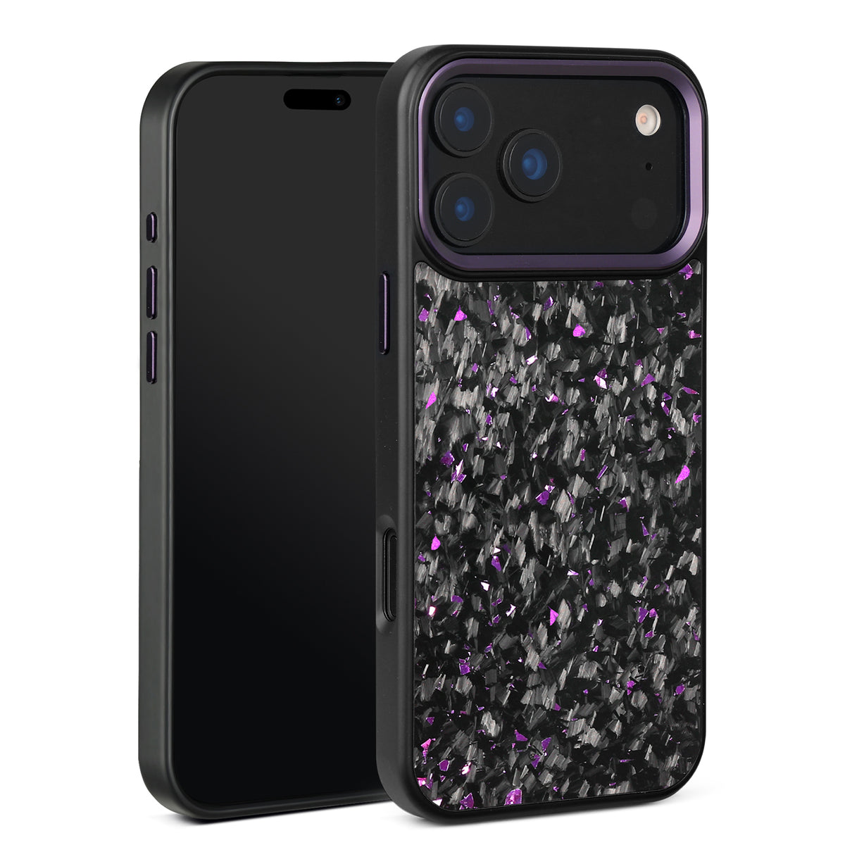 (Updated Metal lens /Frame) Real Small Forged Carbon Fiber Magsafe Case for iPhone 17 16 15 14 13 12 Pro Max