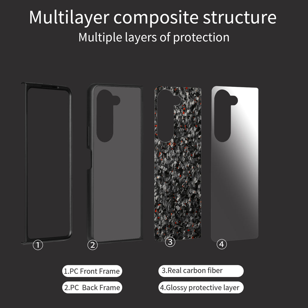 For Samsung Galaxy Z Fold 8 Ultra /8 Wide /7 /6 /5 Real Carbon Fiber Case