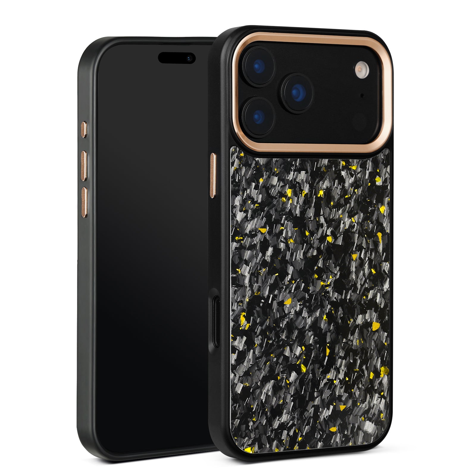 Real Small Forged Carbon Fiber Magsafe Case for iPhone 17 16 15 14 13 12 Pro Max