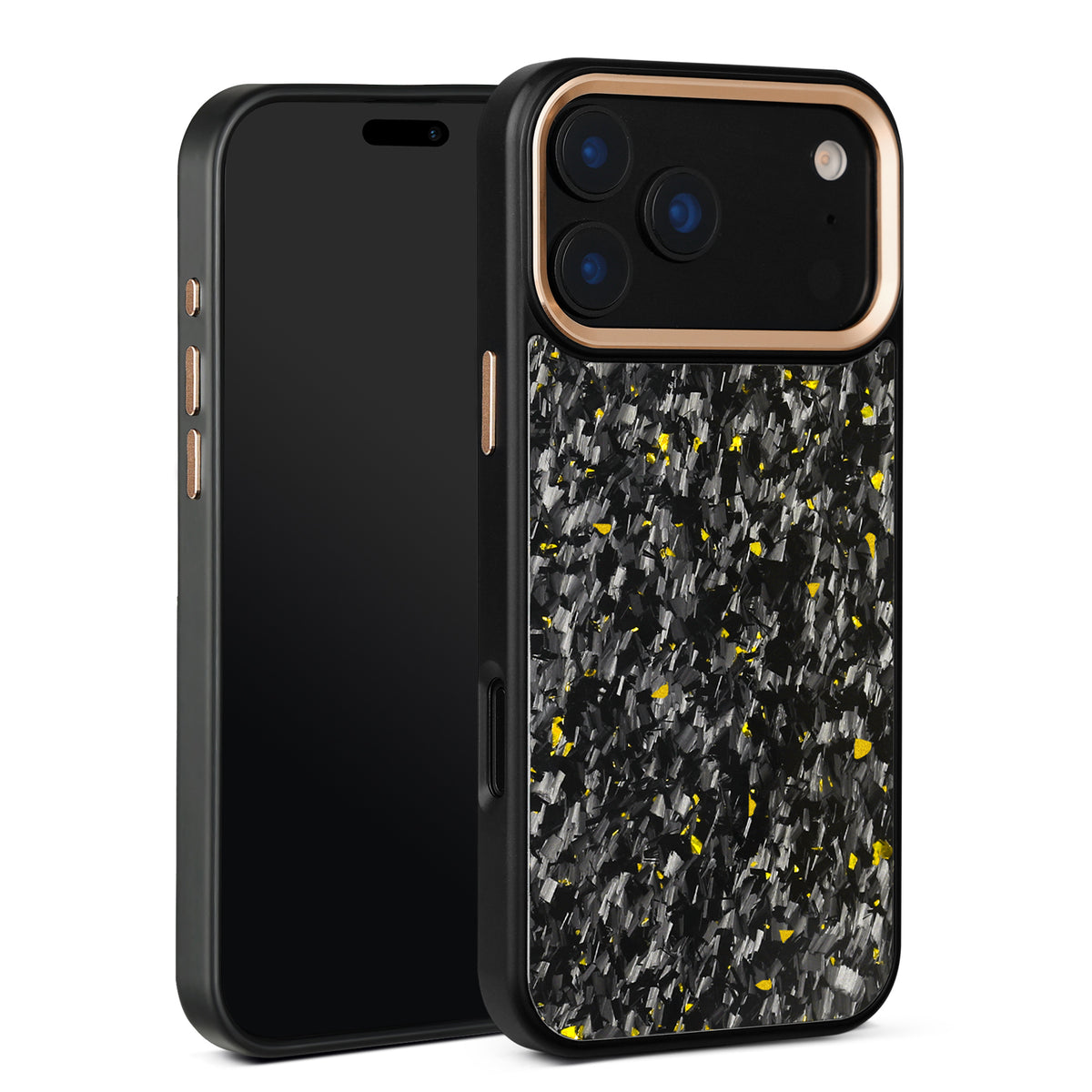 (Updated Metal lens /Frame) Real Small Forged Carbon Fiber Magsafe Case for iPhone 17 16 15 14 13 12 Pro Max
