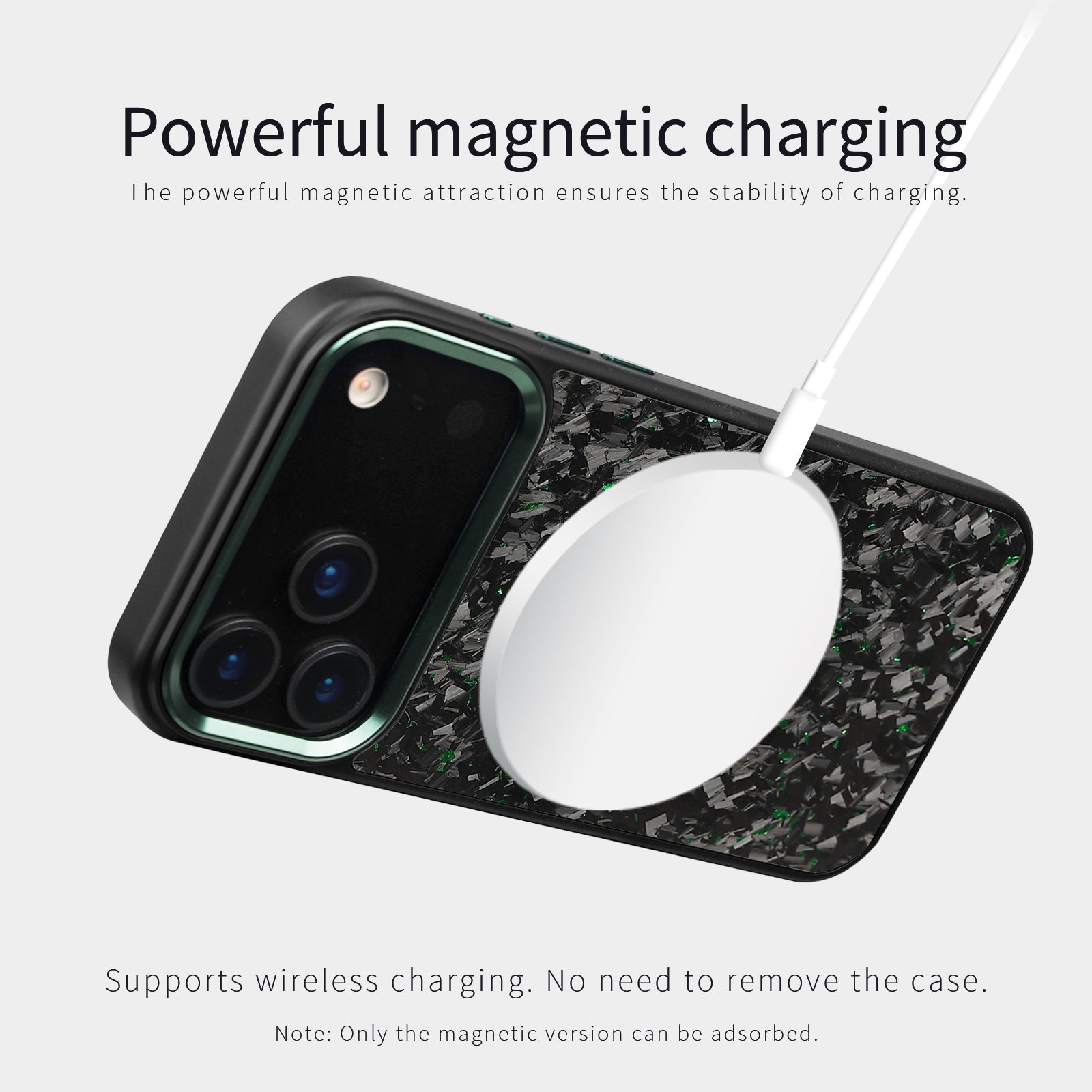 Real Small Forged Carbon Fiber Magsafe Case for iPhone 17 16 15 14 13 12 Pro Max