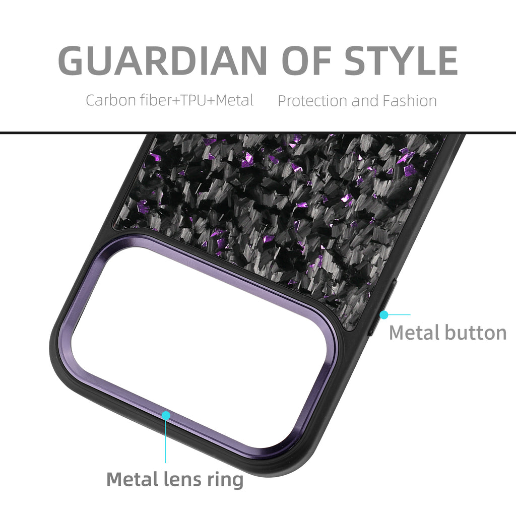 Real Small Forged Carbon Fiber Magsafe Case for iPhone 17 16 15 14 13 12 Pro Max