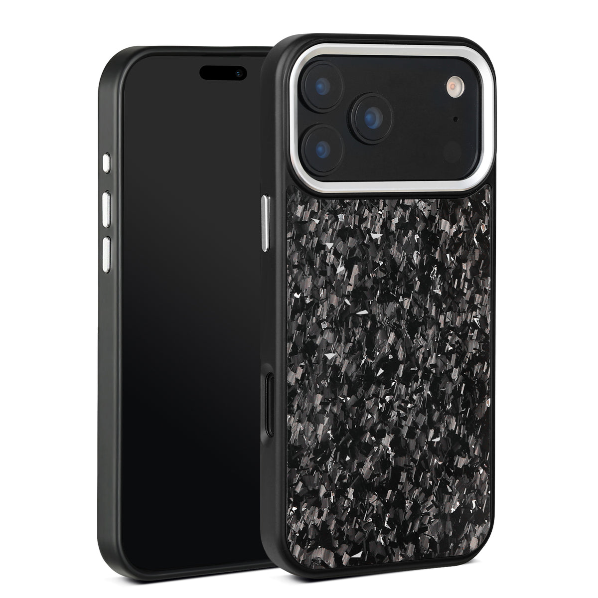 (Updated Metal lens /Frame) Real Small Forged Carbon Fiber Magsafe Case for iPhone 17 16 15 14 13 12 Pro Max