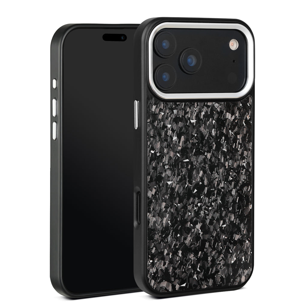 Real Small Forged Carbon Fiber Magsafe Case for iPhone 17 16 15 14 13 12 Pro Max